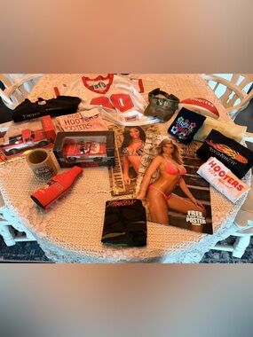 Hooters White & Orange Jersey and Branded Fan Collection